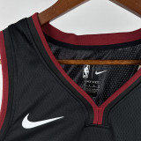 2022-23 HEAT JAQUEZ JR. #11 Black Top Quality Hot Pressing NBA Jersey (V领）