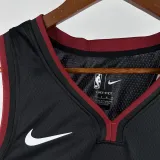 2022-23 HEAT JAQUEZ JR. #11 Black Top Quality Hot Pressing NBA Jersey (V领）