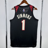 2023-24 Trail Blazers SIMMONS #1 Black City Edition Top Quality Hot Pressing NBA Jersey