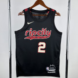 2023-24 Trail Blazers AYTON #2 Black City Edition Top Quality Hot Pressing NBA Jersey