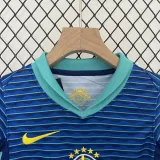 2024-25 Brazil Away Kids Soccer Jersey