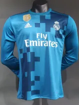 2017-2018 RMA Third Player Version 长袖球员 Long Sleeve Retro Soccer Jersey