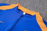 2024-25 Netherlands Fancy Blue Half Pull Tracksuit (半拉链)