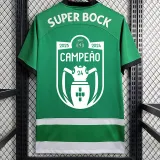 2023-24 Sporting Lisbon Home Print 'Champion' Soccer Jersey