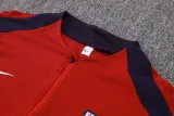 2024-25 England Jujube Red Half Pull Tracksuit (半拉链)