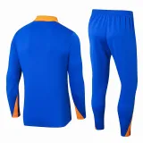 2024-25 Netherlands Fancy Blue Half Pull Tracksuit (半拉链)