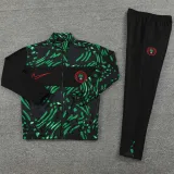 2024-25 Nigeria Black Green Jacket Tracksuit #01