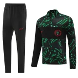 2024-25 Nigeria Black Green Jacket Tracksuit #01