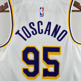 2022-23 LAKERS TOSCANO #95 White Top Quality Hot Pressing NBA Jersey(圆领)