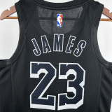 LAKERS JAMES #23 Black Top Quality Hot Pressing NBA Jersey (荣耀版)