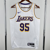 2022-23 LAKERS TOSCANO #95 White Top Quality Hot Pressing NBA Jersey(圆领)