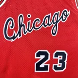 1984-85 BULLS JORDAN #23 Red Retro Top Quality Hot Pressing NBA Jersey(圆领）