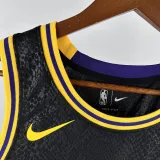 LAKERS O'NEAL #34 Black Top Quality Hot Pressing NBA Jersey(蛇纹)