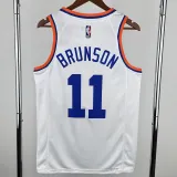 KNICKS BRUNSON #11 White 75th Anniversary Retro NBA Jersey