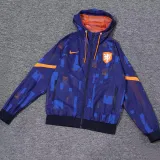 2024-25 Netherlands Royal blue Windbreaker (High Quality)球员