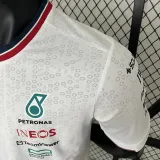 2024 F1 Formula One Mercedes White Racing Suit (圆领)