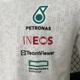 2024 F1 Formula One Mercedes White Racing Suit (圆领)