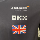 2024 Formula One McLaren #4 Black Yellow Racing Suit (圆领)
