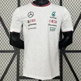 2024 F1 Formula One Mercedes White Racing Suit (圆领)