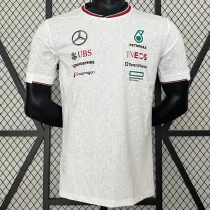 2024 F1 Formula One Mercedes White Racing Suit (圆领)