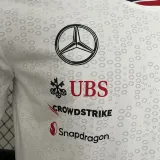 2024 F1 Formula One Mercedes White Racing Suit (圆领)