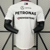 2024 F1 Formula One Mercedes White Racing Suit (圆领)