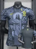2024-25 Brazil Black Special Edition Player Version Soccer Jersey (耶稣黑色)