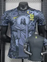 2024-25 Brazil Black Special Edition Player Version Soccer Jersey *耶稣黑色
