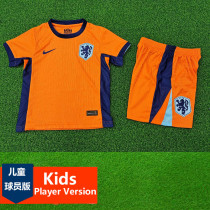 2024-25 Netherlands Home Kids Player Version Soccer Jersey (球员童装)