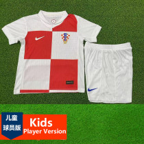 2024-25 Croatia Home Kids Player Version Soccer Jersey (球员童装)