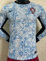 2024-25 Portugal Away Long Sleeve Player Version Soccer Jersey (长袖球员)