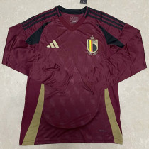 2024-25 Belgium Home Long Sleeve Soccer Jersey (长袖)