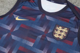 2024-25 England Blue Tank top and shorts suit