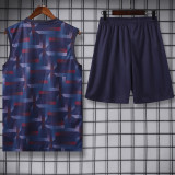 2024-25 England Blue Tank top and shorts suit