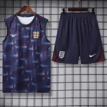 2024-25 England Blue Tank top and shorts suit