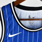 2018-2019 Magic O'NEAL #32 Blue Retro Top Quality Hot Pressing NBA Jersey (条纹)