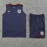 2024-25 England Purple Tank top and shorts suit