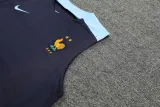 2024-25 France Royal Blue Tank top and shorts suit
