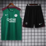 2024-25 PSG Green Tank top and shorts suit