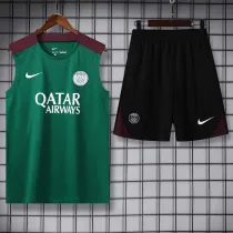 2024-25 PSG Green Tank top and shorts suit