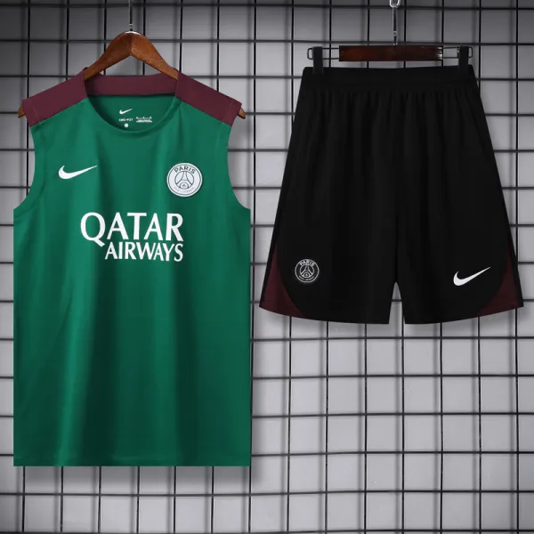 2024-25 PSG Green Tank top and shorts suit
