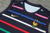 2024-25 France Black Tank top and shorts suit