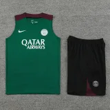 2024-25 PSG Green Tank top and shorts suit