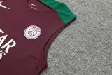 2024-25 PSG Jujube Red Tank top and shorts suit
