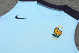 2024-25 France Light Blue Tank top and shorts suit