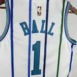 2018-2019 HORNETS BALL #1 White Retro Top Quality Hot Pressing NBA Jersey