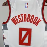2019-20 ROCKETS WESTBROOK #0 White City Edition Top Quality Hot Pressing NBA Jersey