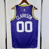 2023-24 JAZZ CLARKSON #00 purple Top Quality Top Quality Hot Pressing NBA Jersey (Retro Logo)