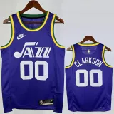 2023-24 JAZZ CLARKSON #00 purple Top Quality Top Quality Hot Pressing NBA Jersey (Retro Logo)