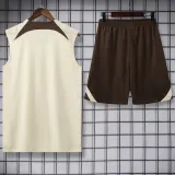 2024-25 Corinthians Beige Tank top and shorts suit